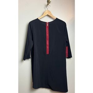 I.C. by Connie K Black Asymmetrical Shift Tunic Dress Sz. S